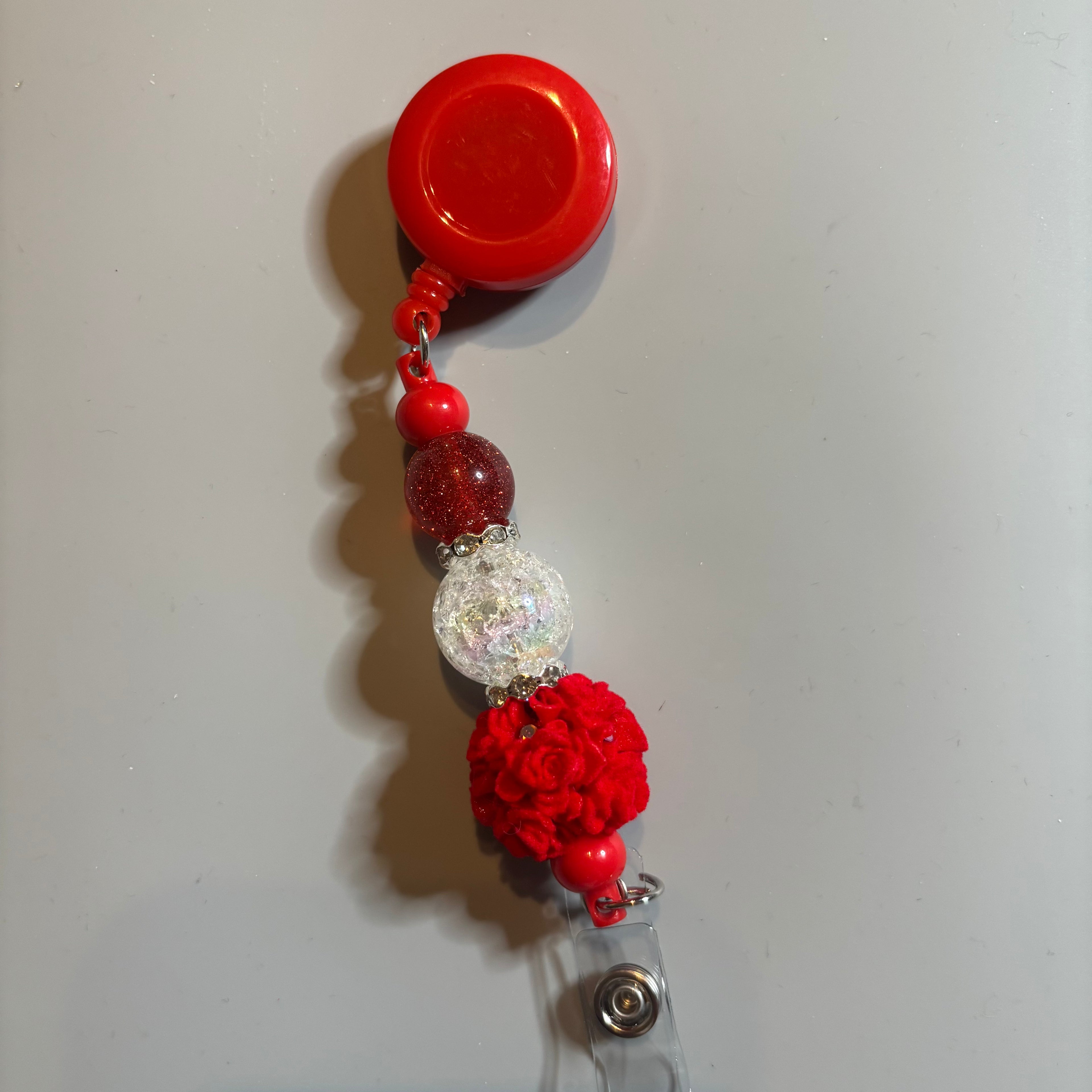 No Face Plate Beaded Badge Real