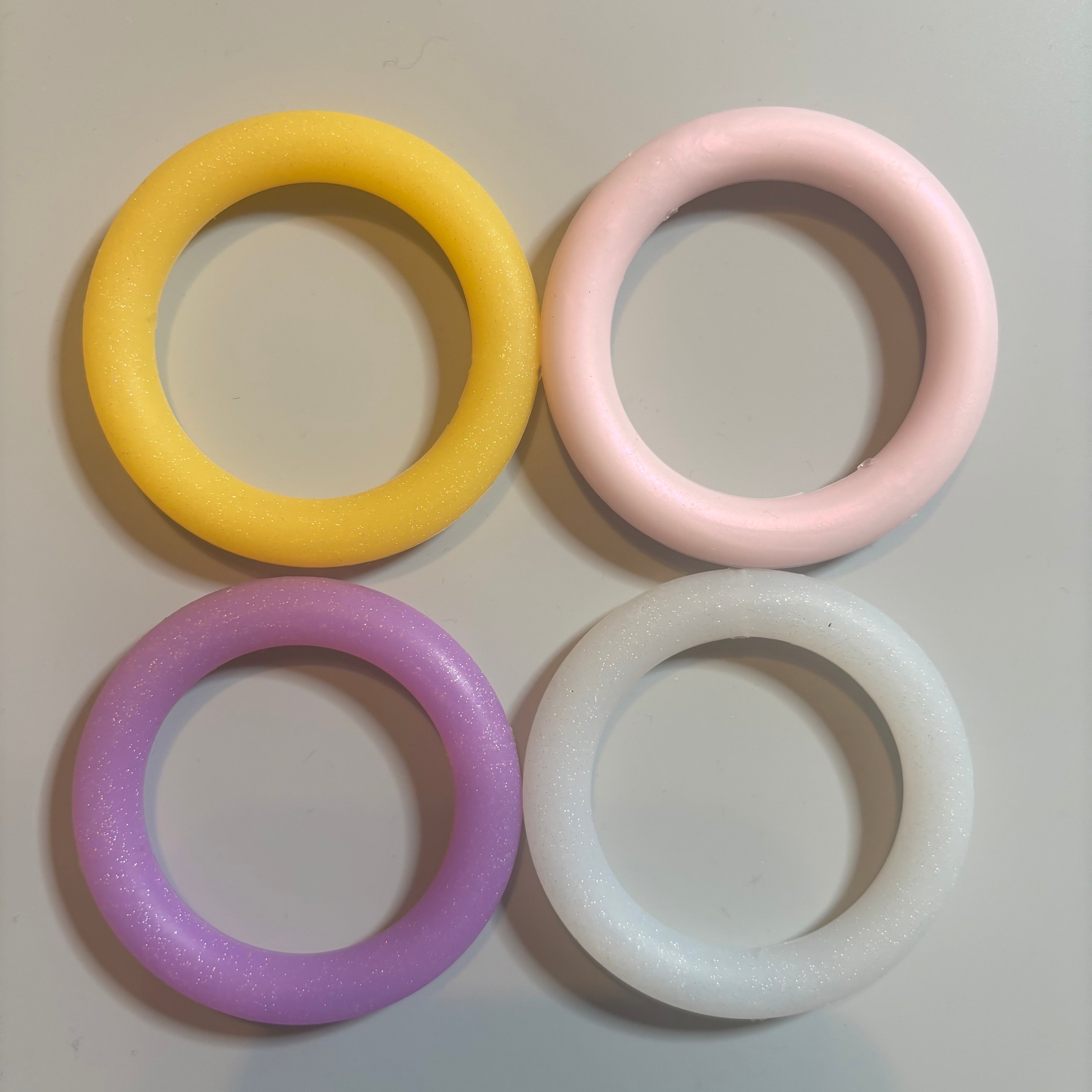 Printed or Glitter silicone Rings