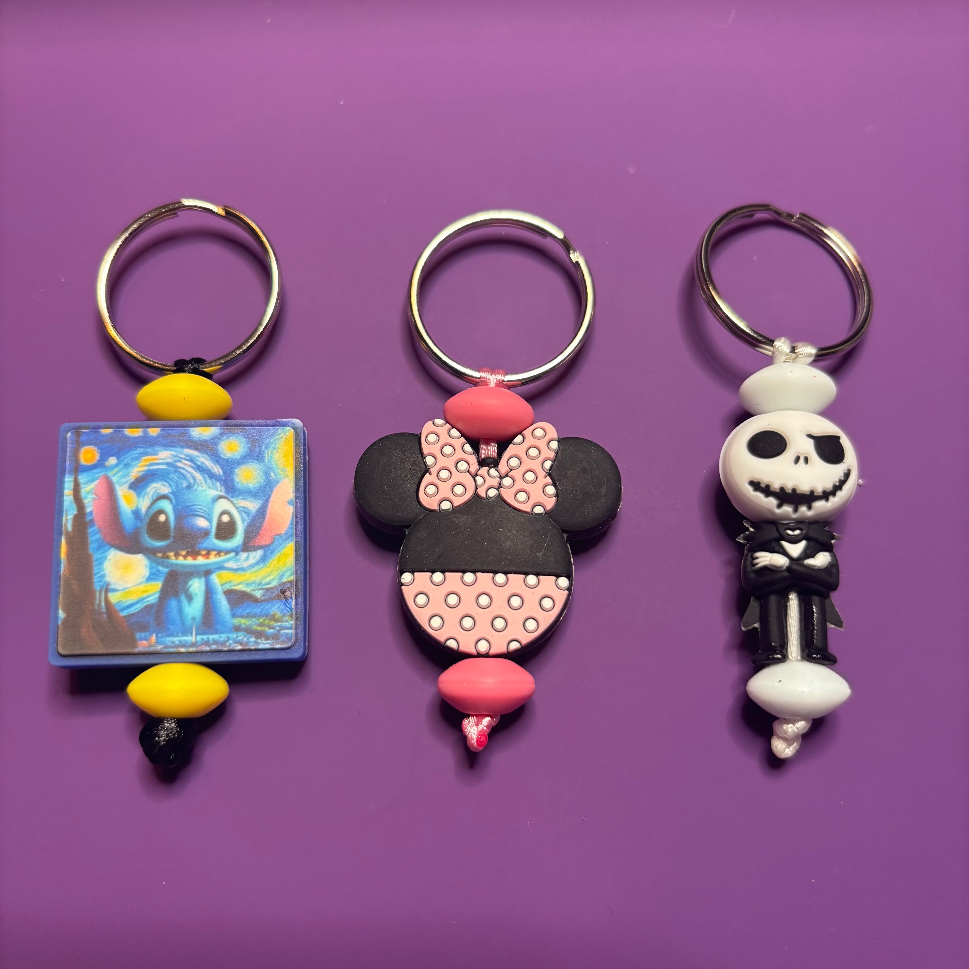 Small String with Metal Loop Keychain