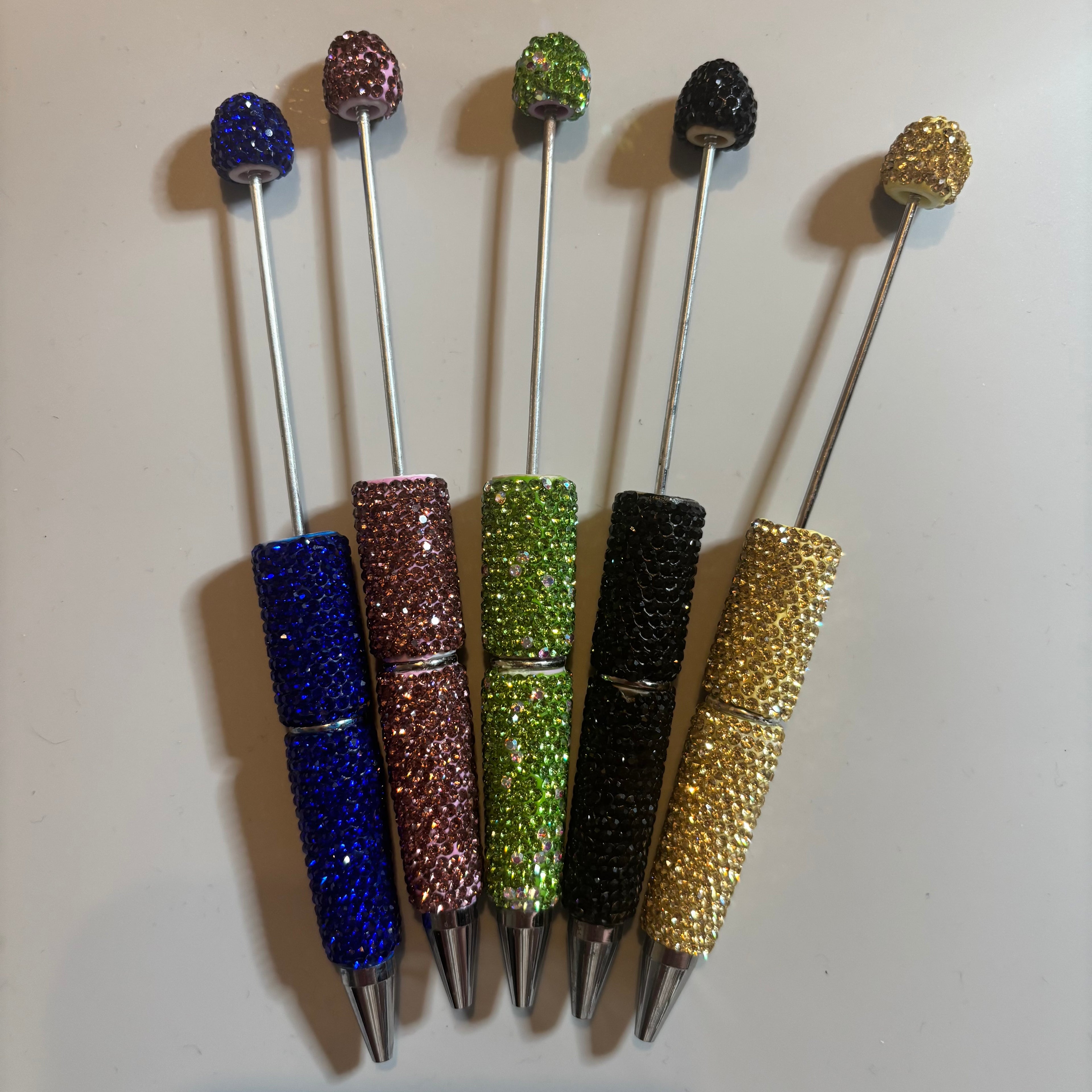 Solid Rhinestone Fancy Beadable Pens (without Beads)