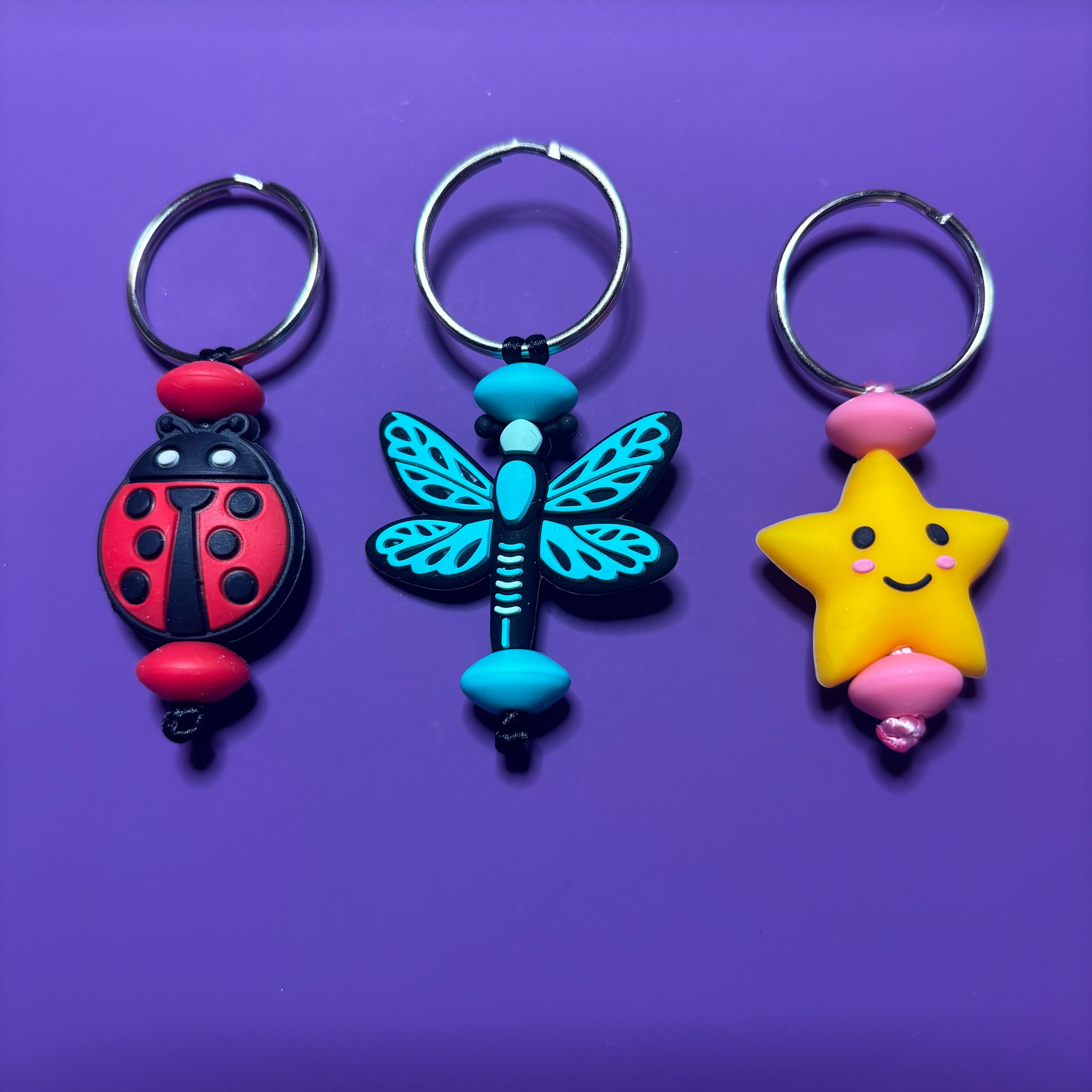 Small String with Metal Loop Keychain