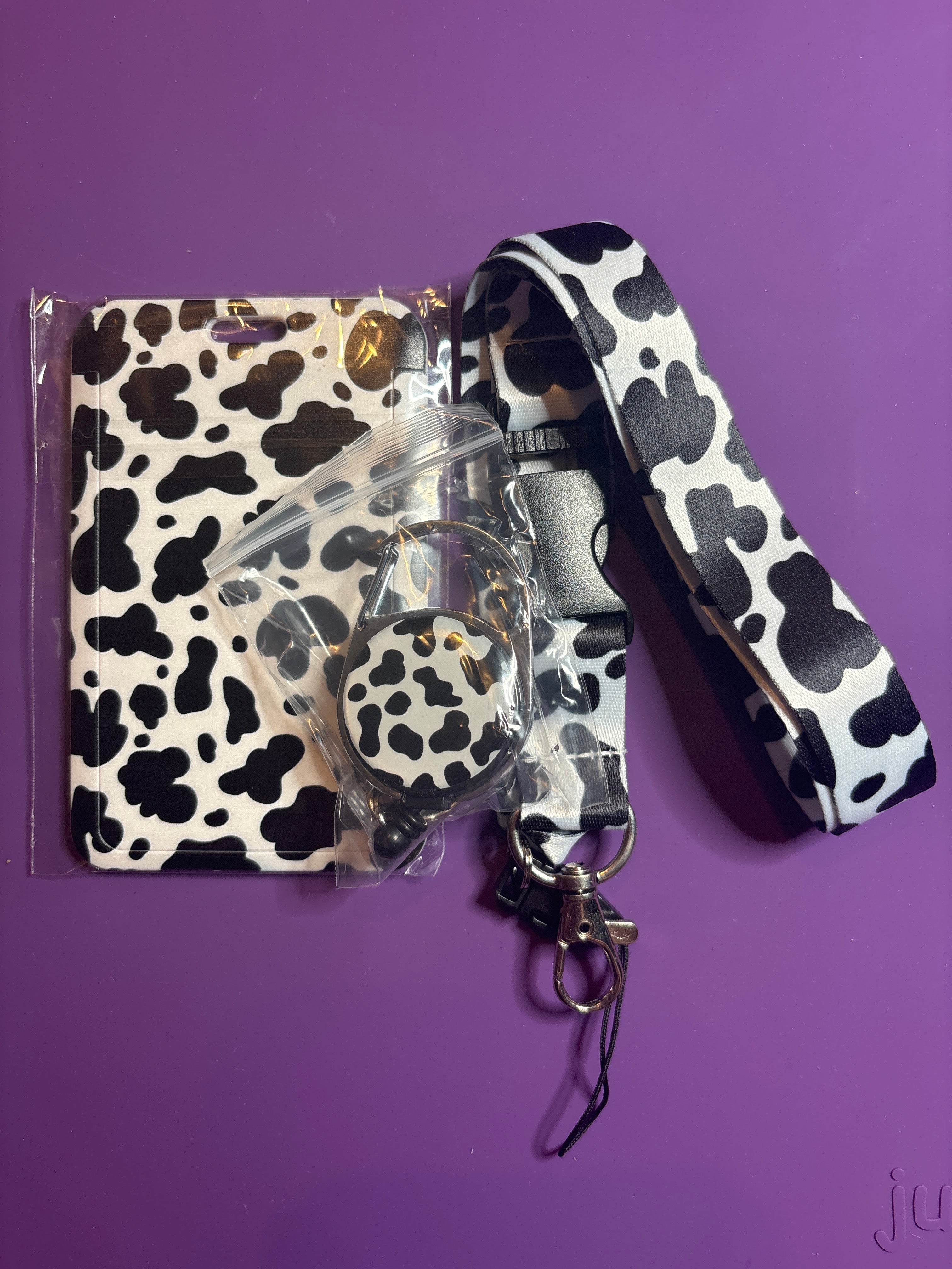 Floral ID Badges with Reel or Charm & Pencil Stands